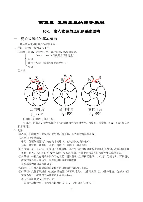5第五章  泵与风机的理论基础(讲稿)