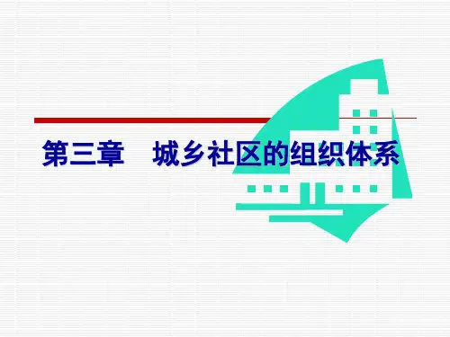 第三章 城乡社区的组织体系