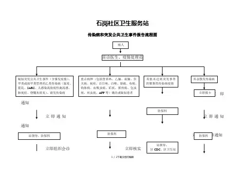 传染病和突发公共卫生事件报告流程图