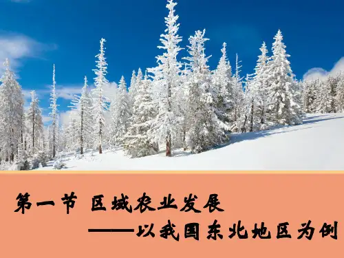 【地理】4.1 区域农业发展——以我国东北地区为例 课件2(人教版必修3)