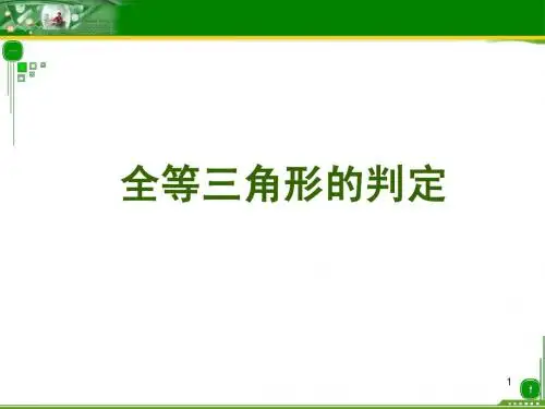全等三角形的判定(总复习)