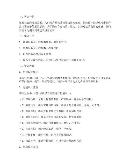 实训报告__包装设计