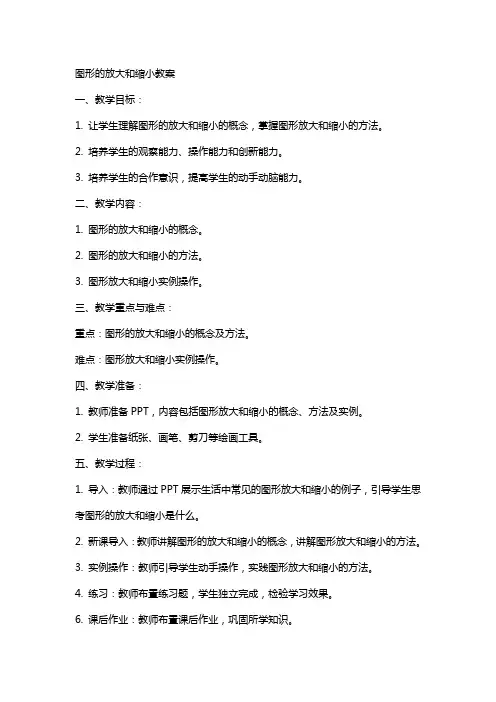 图形的放大和缩小教案