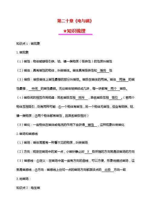 2025年中考物理总复习系列2电与磁