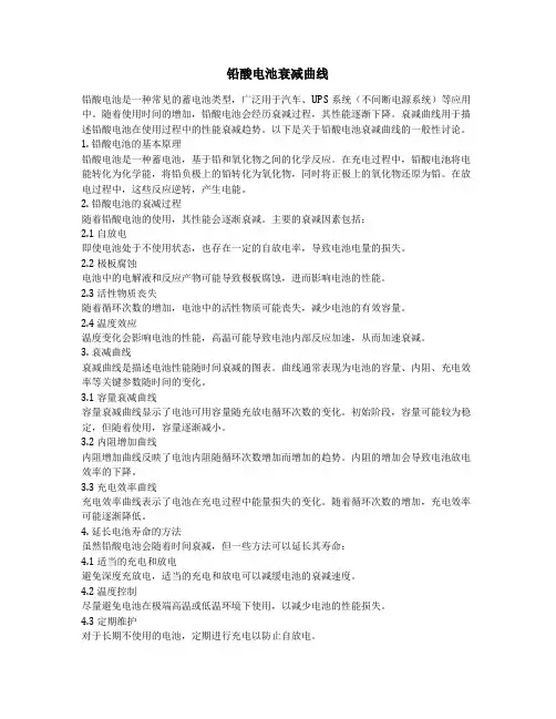 铅酸电池衰减曲线