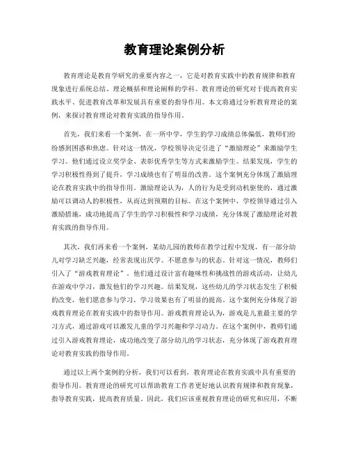 教育理论案例分析