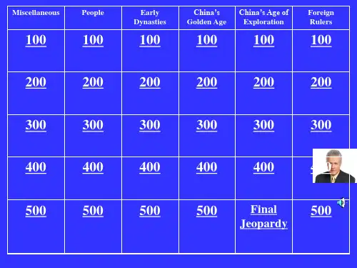 中国历史简介(英文)学习教材PPT课件