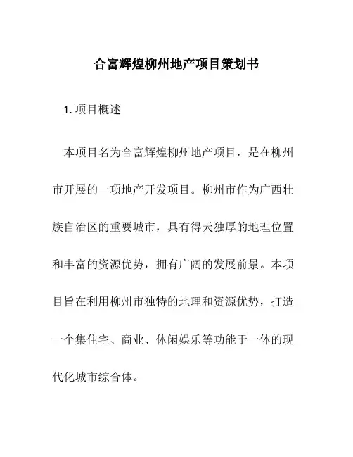 合富辉煌柳州地产项目策划书