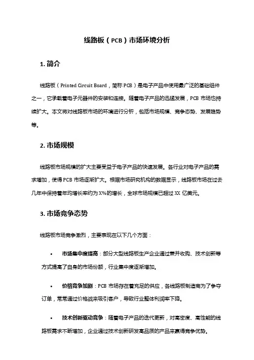2024年线路板PCB市场环境分析