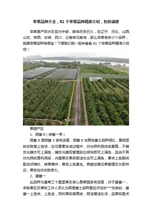 苹果品种大全，81个苹果品种精准介绍，包你满意