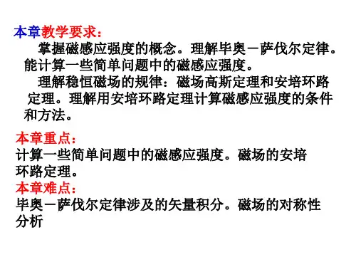 第十三章  稳恒电流的磁场