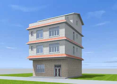 9x10 三层半农村别墅自建房设计图平面图户型图效果图