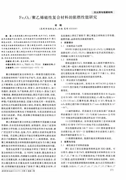 Fe3O4／聚乙烯磁性复合材料的阻燃性能研究