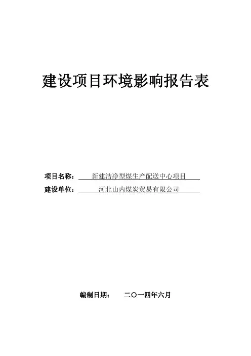 型煤环评报告
