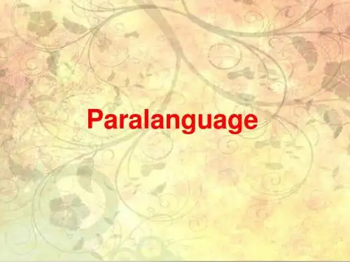 Paralanguage