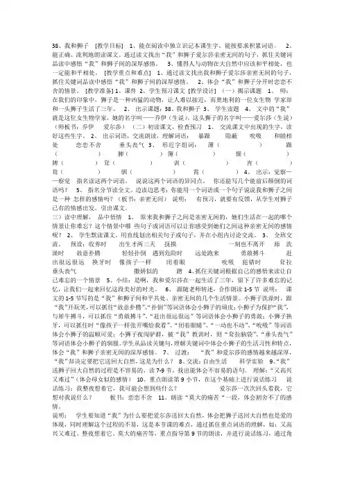 我和狮子