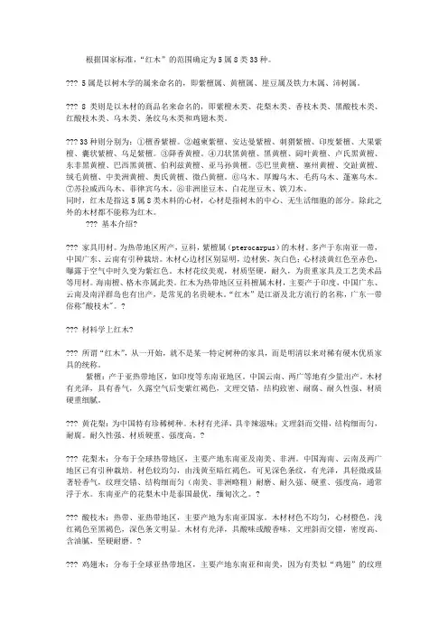 红木知识收藏