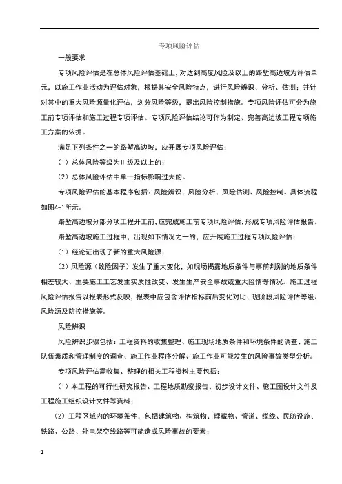 专项风险评估