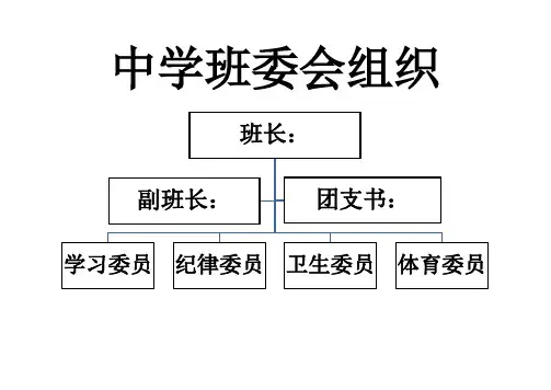 中学班委会组织结构图