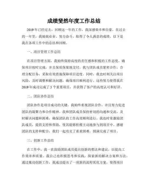 成绩斐然年度工作总结