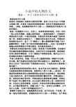 小说作文之小说中的人物作文