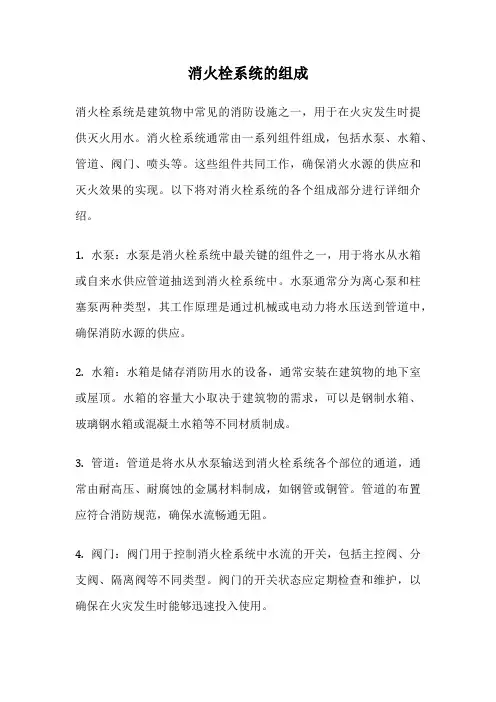消火栓系统的组成