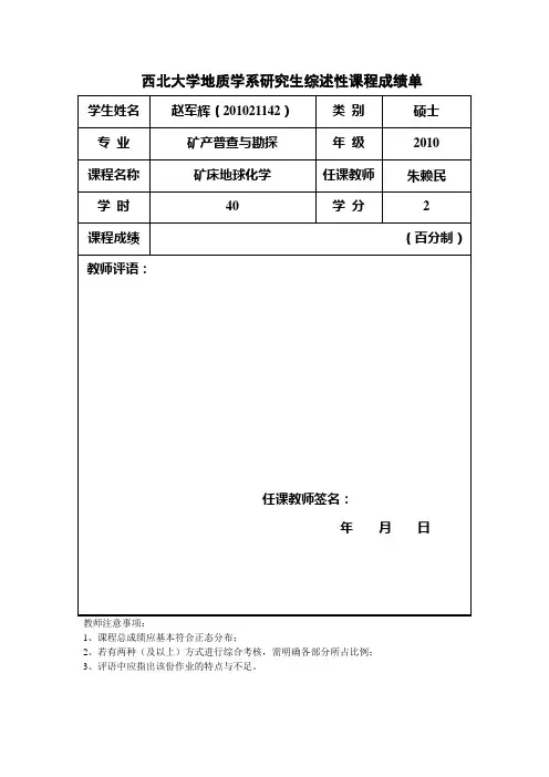 海底硫化物综述