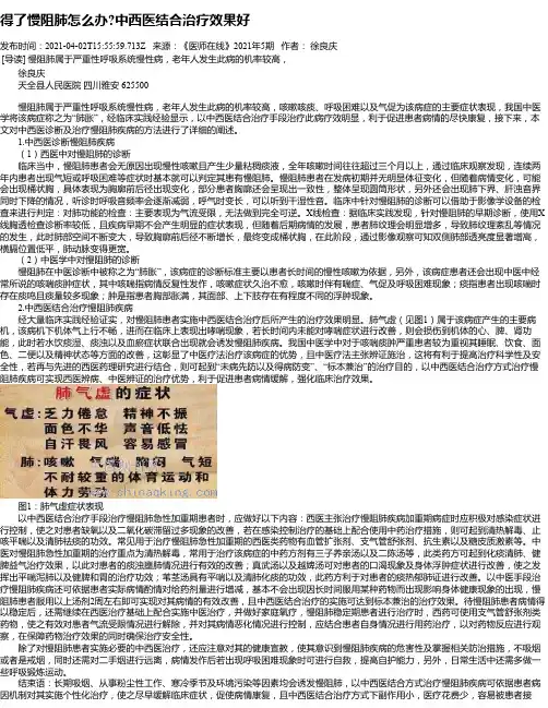 得了慢阻肺怎么办中西医结合治疗效果好