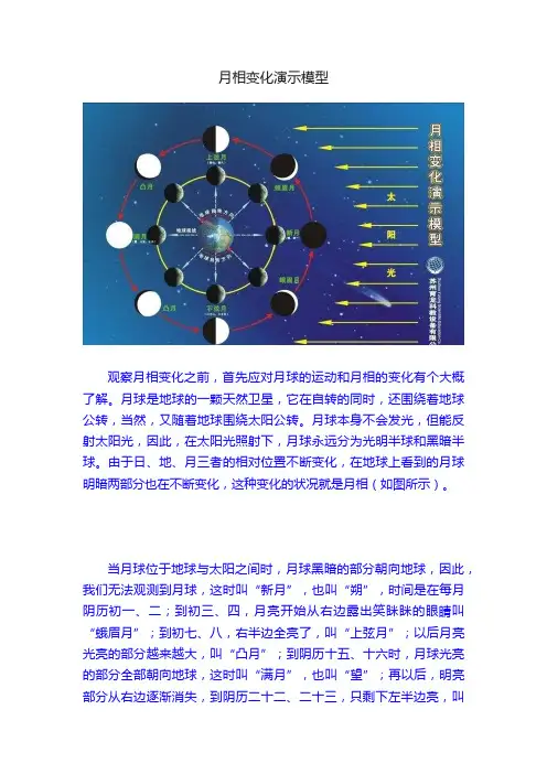 月相变化演示模型