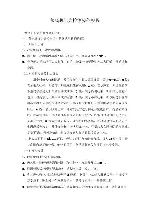 盆底肌肌力检测操作规程