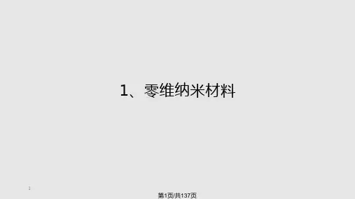 零维纳米材料PPT课件