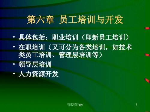 MBA人力资源开发与员工培训ppt课件