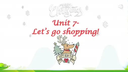 译林牛津版七年级英语上 Unit7 Going shopping Task 教学课件共28张PPT