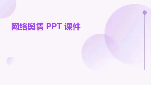 网络舆情 ppt 课件