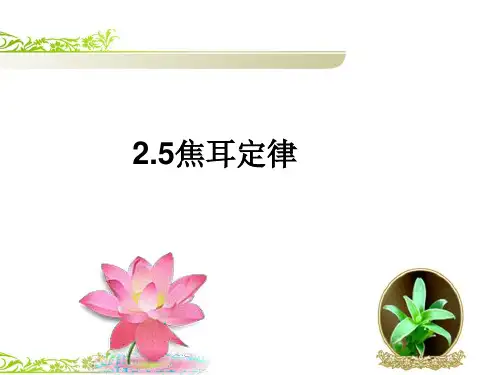人教版高中物理选修3-1 2.5焦耳定律课件(共23张PPT)