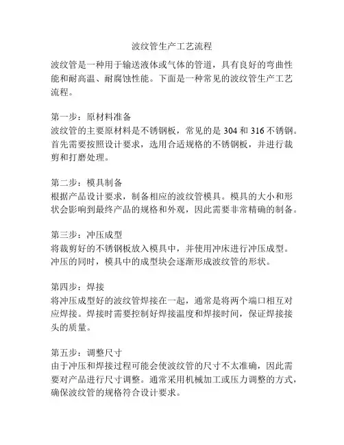 波纹管生产工艺流程