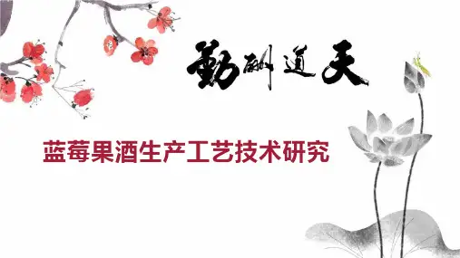 蓝莓果酒生产工艺技术研究