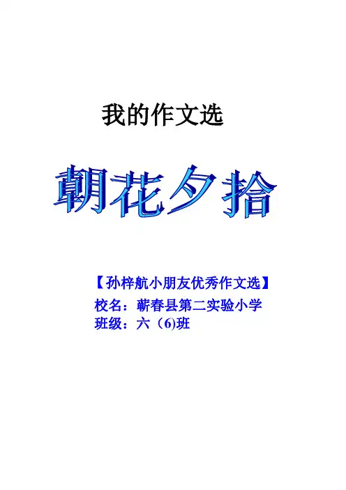 作文封面设计【范本模板】