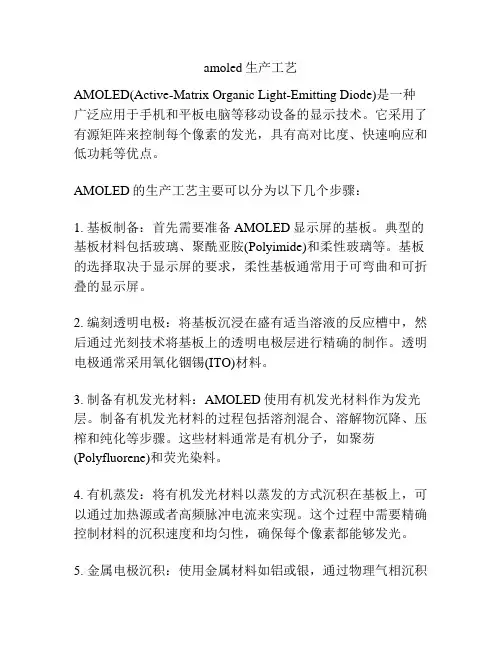 amoled生产工艺