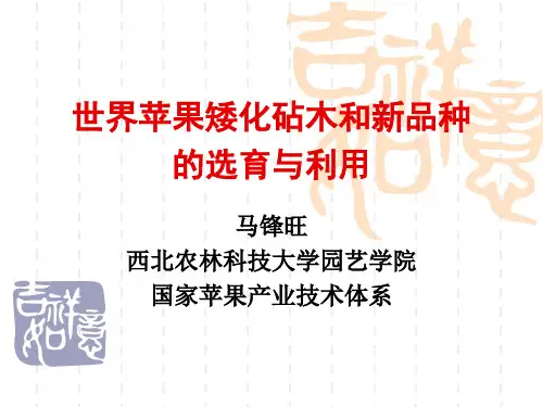 世界苹果优良新品种与砧木选育与利用