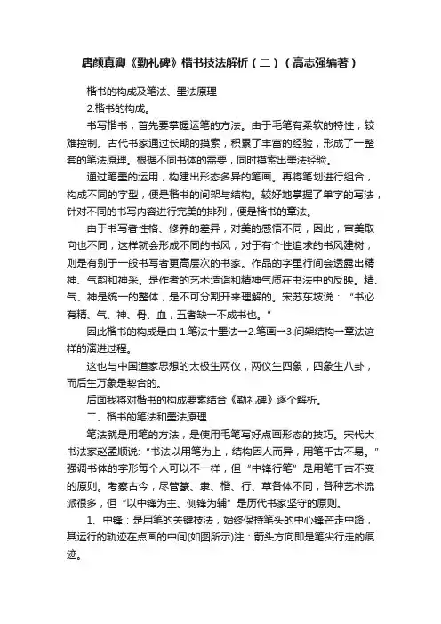 唐颜真卿《勤礼碑》楷书技法解析（二）（高志强编著）