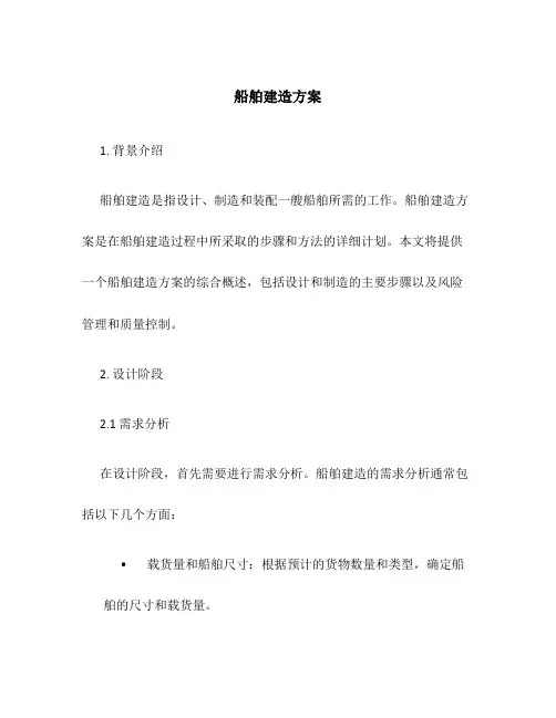 船舶建造方案