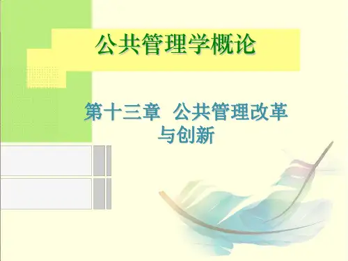公共管理改革与创新课件(PPT 41张)