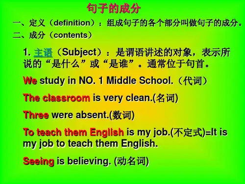句子成分及句子结构
