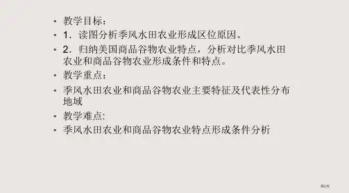 以种植业为主的农业地域类型市公开课一等奖省优质课获奖课件