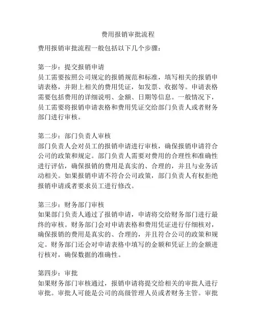 费用报销审批流程