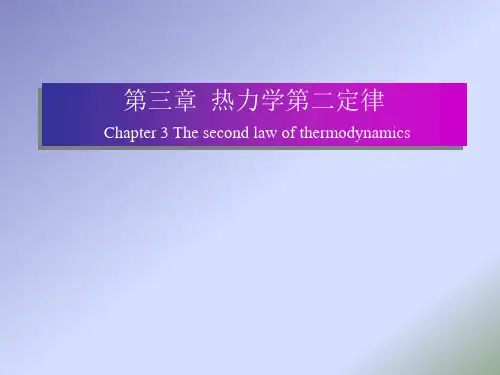 大学物理化学第三章课件剖析