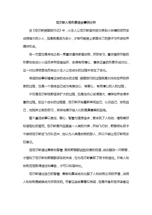 尼尔斯人物形象结合事例分析