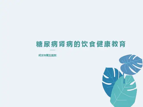 糖尿病肾病的饮食健康教育