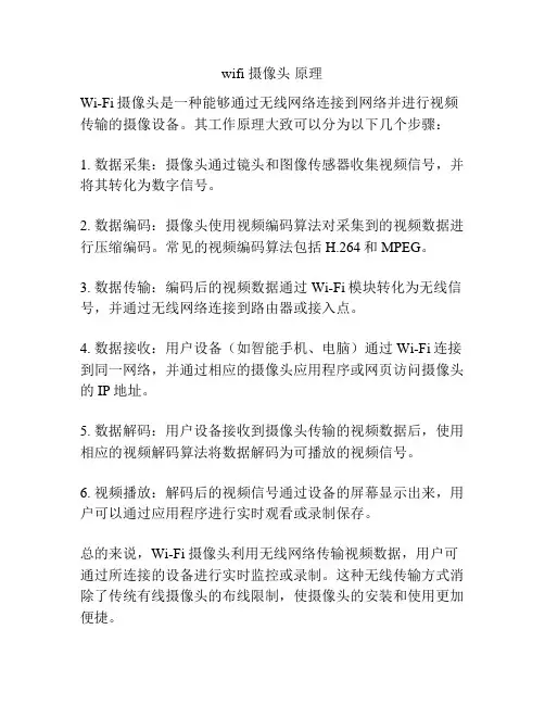 wifi 摄像头 原理